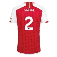 Camisa de Futebol Arsenal William Saliba #2 Equipamento Principal 2023-24 Manga Curta